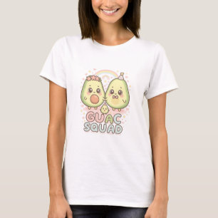 Guac Squad – Kawaii Avocado Trio with Rainbow & Sp T-Shirt
