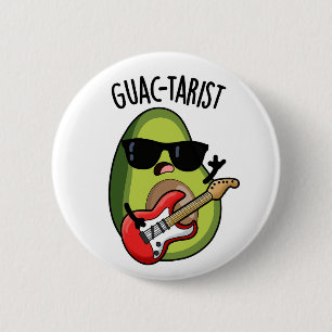 Guac-tarist Funny Avocado Pun 6 Cm Round Badge
