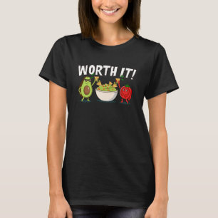 Guac Worth It Funny Guacamole Avocado Tomato Torti T-Shirt