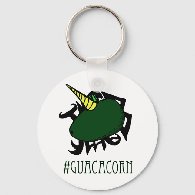 #Guacacorn Key Ring (Front)