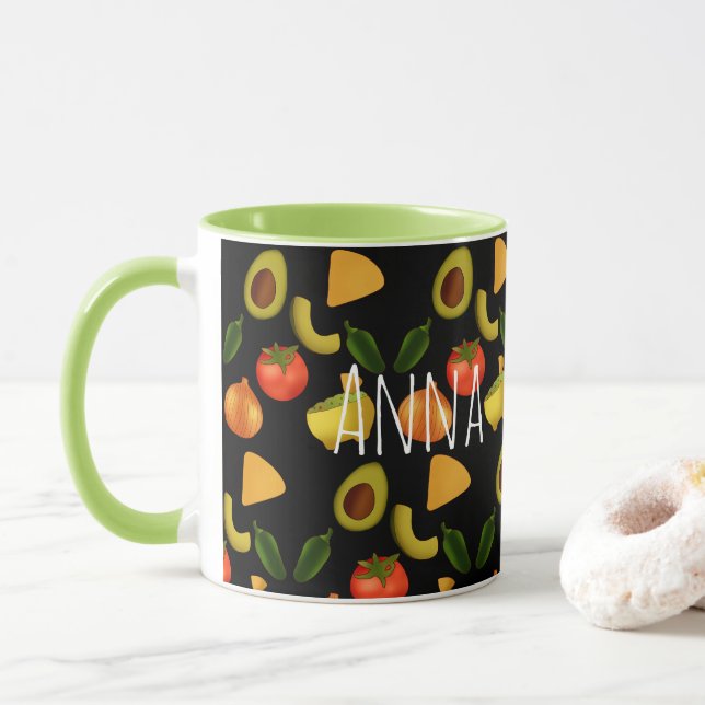 Guacamole And Tortilla Chips Mug (With Donut)