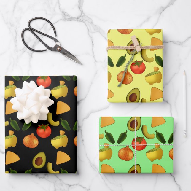 Guacamole And Tortilla Chips Wrapping Paper Sheet (Front)
