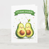 Guacamole Day Cute Avocado Couple with Banner
