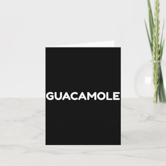 Guacamole Funny Halloween Costume Shirt  Card (Front)