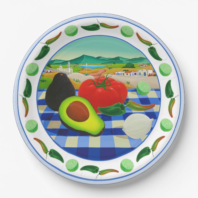 Guacamole Paper Plate (Front)