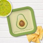 Guacamole Paper Plate<br><div class="desc">Are you bringing guacamole and chips to the potluck? I sure hope so. Your guacamole is famous and everybody should know you're the one who brought it.</div>