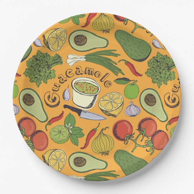 Guacamole Paper Plate (Front)
