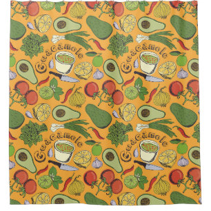 Guacamole Pattern Shower Curtain
