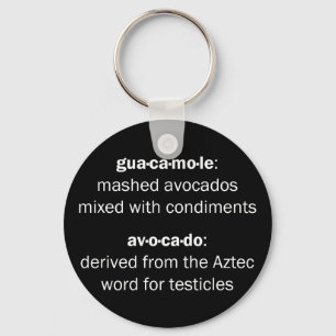 Guacamole Testicles Key Ring