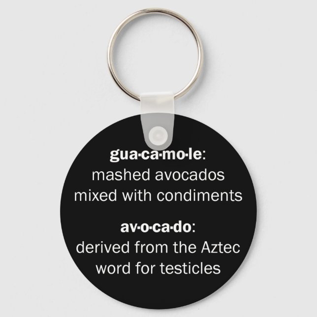 Guacamole Testicles Key Ring (Front)