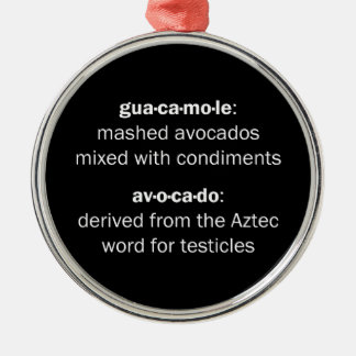 Guacamole Testicles Metal Tree Decoration