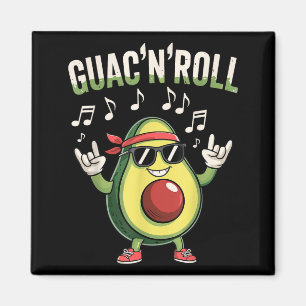 Guac'n'roll avocado rock  magnet