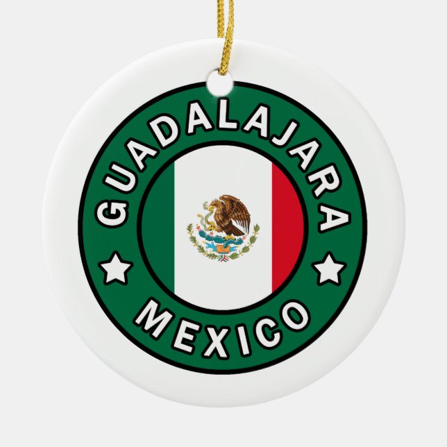 Guadalajara Mexico Ceramic Tree Decoration (Front)