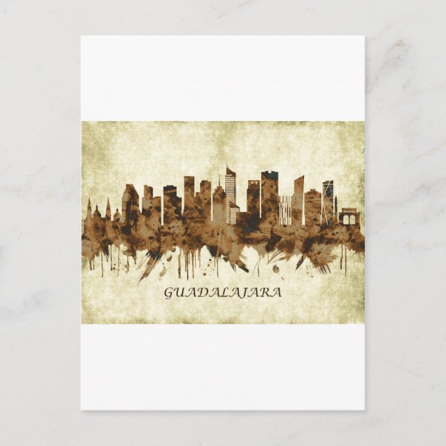 Guadalajara Mexico Cityscape Invitation Postcard (Front)