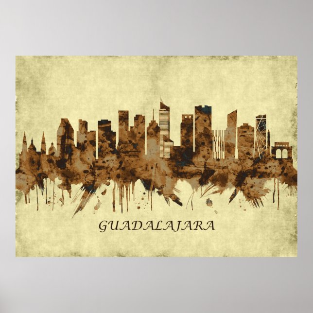 Guadalajara Mexico Cityscape Poster (Front)