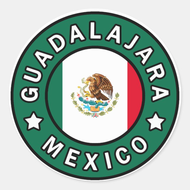 Guadalajara Mexico Classic Round Sticker (Front)
