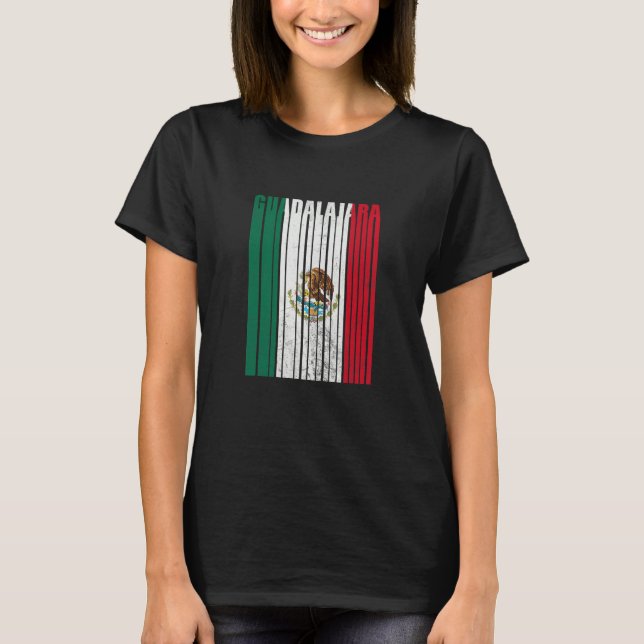 Guadalajara México con Águila Mexicana T-Shirt (Front)