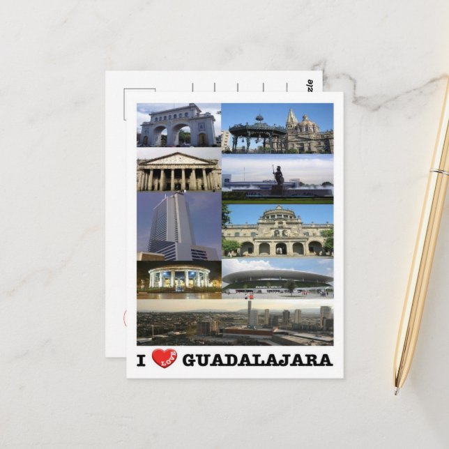 Guadalajara  - Mexico - I Love - Postcard (Front/Back In Situ)