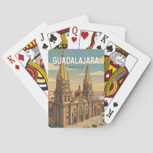 Guadalajara Mexico Illustration Travel Art Vintage Playing Cards