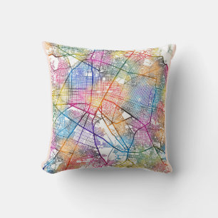 Guadalajara Mexico Map Cushion