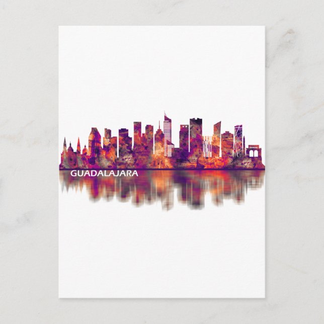 Guadalajara Mexico Skyline Holiday Postcard (Front)