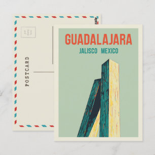 Guadalajara monument, Jalisco Mexico illustration  Postcard