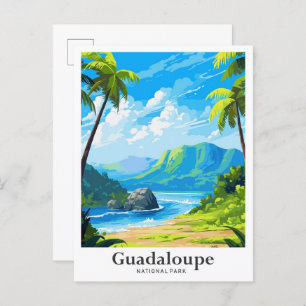 Guadaloupe National Park Travel Illustration Postcard
