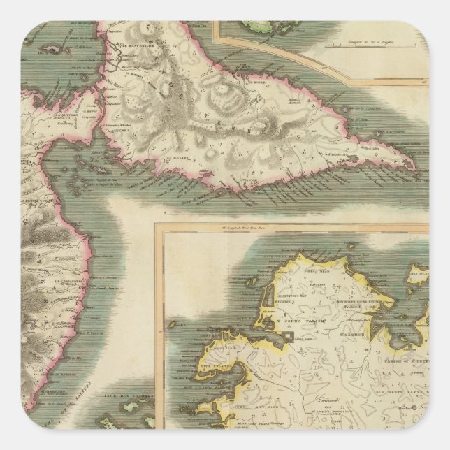 Guadaloupe Square Sticker (Front)