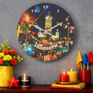 Guadalupe Church Dia de Los Muertos 190130 Large Clock