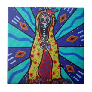 Guadalupe Dia de Los Muertos Tiles by prisarts