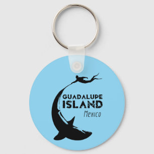 Guadalupe Island Mexico Scuba Diving With Sharks Key Ring