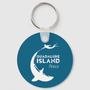 Guadalupe Island Mexico Scuba Diving With Sharks Key Ring