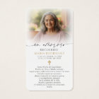 Guadalupe Memorial Photo Spanish Prayer Cards