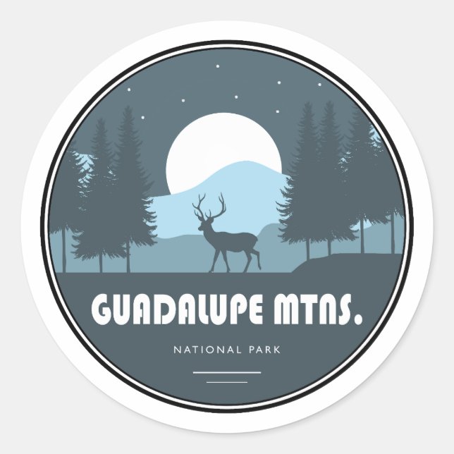 Guadalupe Mountains National Park Deer Classic Round Sticker (Front)