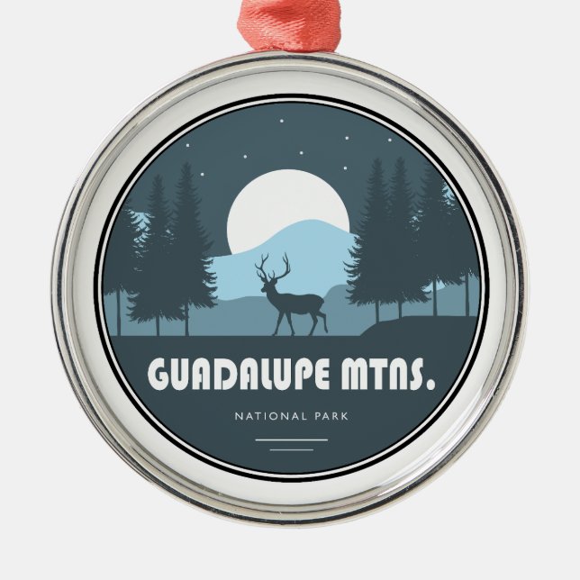 Guadalupe Mountains National Park Deer Metal Tree Decoration (Front)