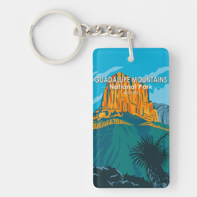  Guadalupe Mountains National Park Double Sided Key Ring (Front)