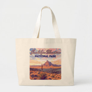 Guadalupe Mountains National Park El Capitan Texas Large Tote Bag