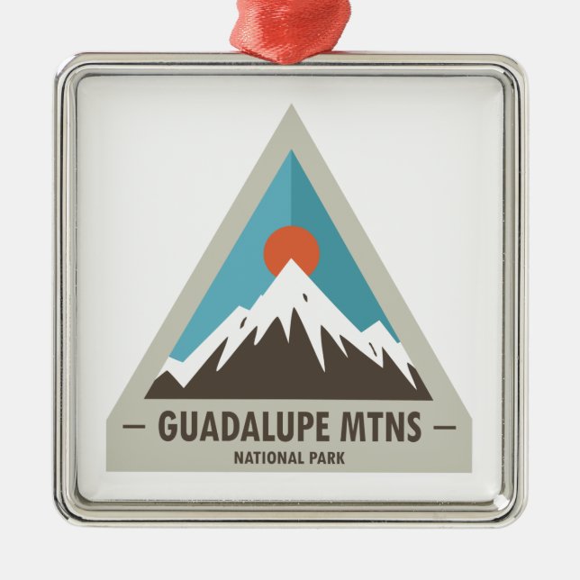 Guadalupe Mountains National Park Metal Tree Decoration (Front)