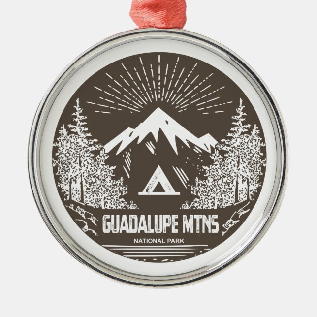 Guadalupe Mountains National Park Metal Tree Decoration (Front)