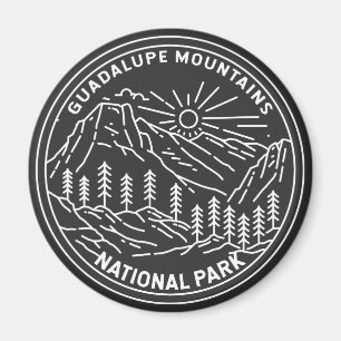  Guadalupe Mountains National Park Monoline   Magnet