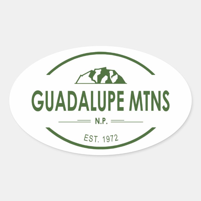Guadalupe Mountains National Park Oval Sticker (Front)