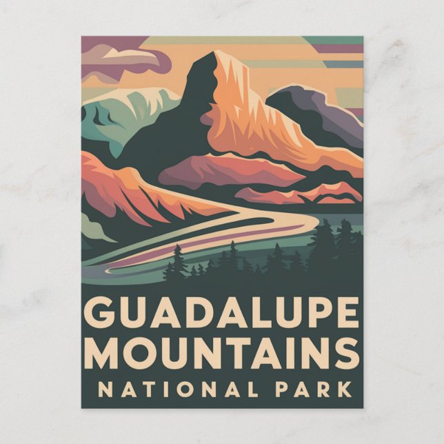 Guadalupe Mountains National Park Poster Holiday Postcard (Front)