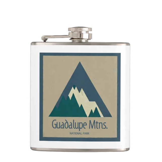Guadalupe Mountains National Park Rustic Hip Flask (Front)