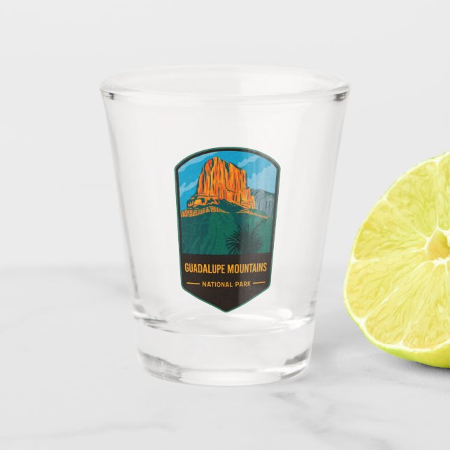 Guadalupe Mountains National Park Shot Glass (Front)