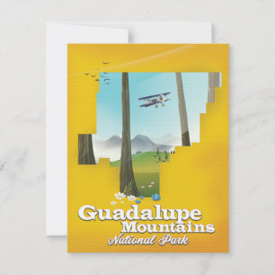 Guadalupe mountains national park, Texas map.