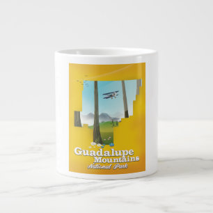 Guadalupe mountains national park, Texas map. Large Coffee Mug