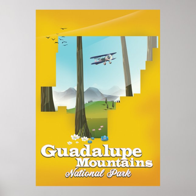 Guadalupe mountains national park, Texas map. Poster (Front)