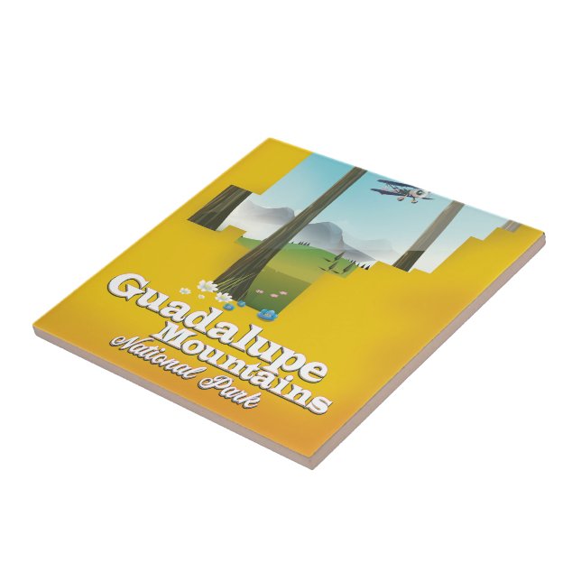 Guadalupe mountains national park, Texas map. Tile (Side)