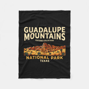 Guadalupe mountains national park texas vintage fleece blanket