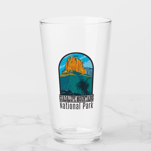 Guadalupe Mountains National Park Texas Vintage  Glass (Front)